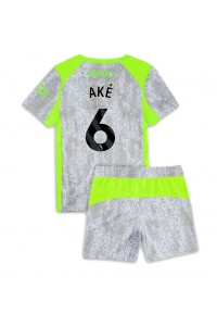 Manchester City Nathan Ake #6 Jalkapallovaatteet Lasten Kolmas peliasu 2025-26 Lyhythihainen (+ Lyhyet housut)